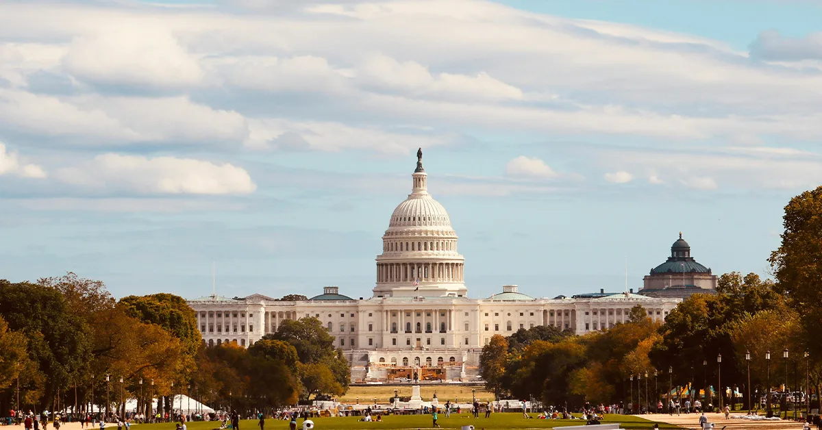 photo of the United States Capitol Building on an autum day (featured image: educational reform article)